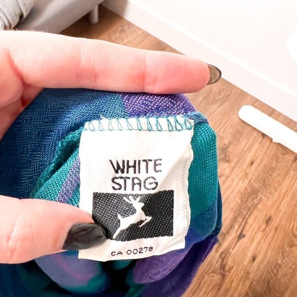 Vintage 80's Teal Plain A-Line Midi Skirt - Picture 2 of 7